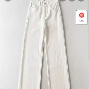 Straight leg white pant